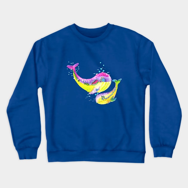 happy whales Crewneck Sweatshirt by Design-Arte